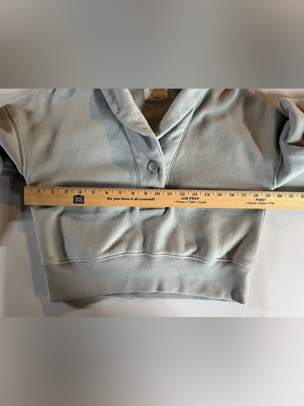 Abercrombie & Fitch Soft AF Collection Shawl Collar Light Blue Sweatshirt XS - Picture 6 of 6